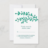 Green Simple Foliage RSVP (Voorkant)