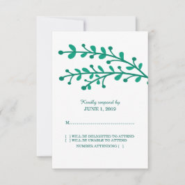 Green Simple Foliage RSVP