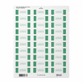Green Simple Snowflake Holiday-Adresetiketten Etiket (Full Sheet)