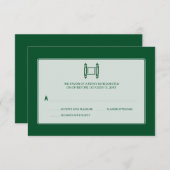 Green Simple Torah Bar Mitzvah RSVP (Voorkant / Achterkant)
