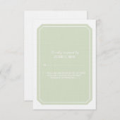 Green Simply Elegant Response Kaart (Voorkant / Achterkant)