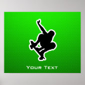 Green Skateboarding Poster (Voorkant)