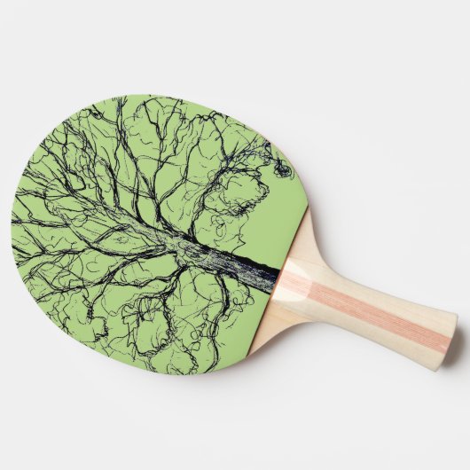 Green Sketting Tree Paddle Tafeltennisbatje (Zijkant)