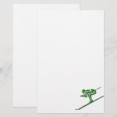 Green Ski Fast Briefpapier (Voorkant / Achterkant)