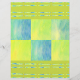 Green Skies Tiles Scrapbook Paper 2-Sided Page