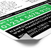 Green Skip, Skip/Dumpster Company Adverteren Poster (Hoek)