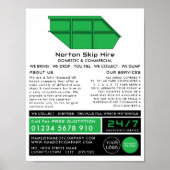 Green Skip, Skip/Dumpster Company Adverteren Poster (Voorkant)