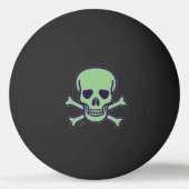 Green Skull 1 star black ping pong ball (Voorkant)