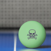 Green Skull 1 star green glow ping pong ball (Net)