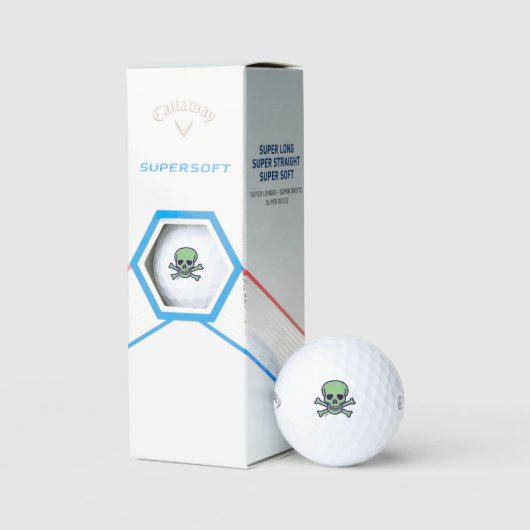 Green Skull Callaway Supersoft golfballen 3 pk (Verpakking)