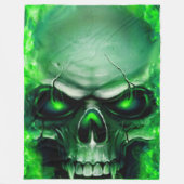 GREEN SKULL FLEECE DEKEN (Voorkant)