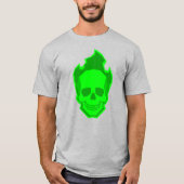 Green Skull Graphic T-Shirt – Neon Skull Design Gi (Voorkant)