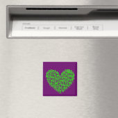 Green Skull Heart Magneet (Insitu (Vaatwasser))