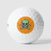 Green Skull sinaasappel Srixon Soft Feel golfballe Golfballen (Voorkant)