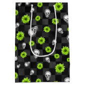 Green Skulls and Sunflower Series Design 10 Medium Cadeauzakje (Achterkant)