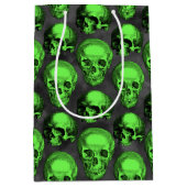 Green Skulls and Sunflower Series Design 2 Medium Cadeauzakje (Voorkant)