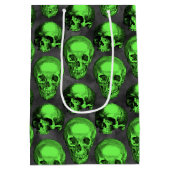 Green Skulls and Sunflower Series Design 2 Medium Cadeauzakje (Achterkant)