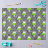 Green Skulls and Sunflower Series Design 5 Tissuepapier (Craft)