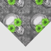 Green Skulls and Sunflower Series Design 5 Tissuepapier (Detail)