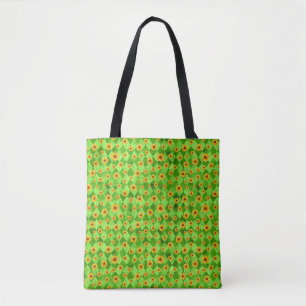 Green Skulls and Sunflower Series Design 8 Tote Bag