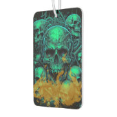 Green Skulls Flames Gothic Scary Lifestyle Luchtverfrisser (Links)