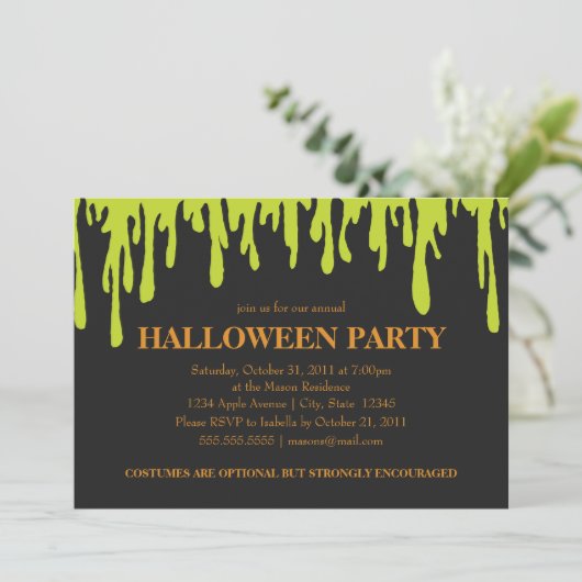 Green Slime Kaart (Staand voorkant)