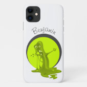 Green Slime Monster Funny Kinder naam Case-Mate iPhone Case (Achterkant)
