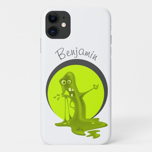 Green Slime Monster Funny Kinder naam Case-Mate iPhone Case (Achterkant)