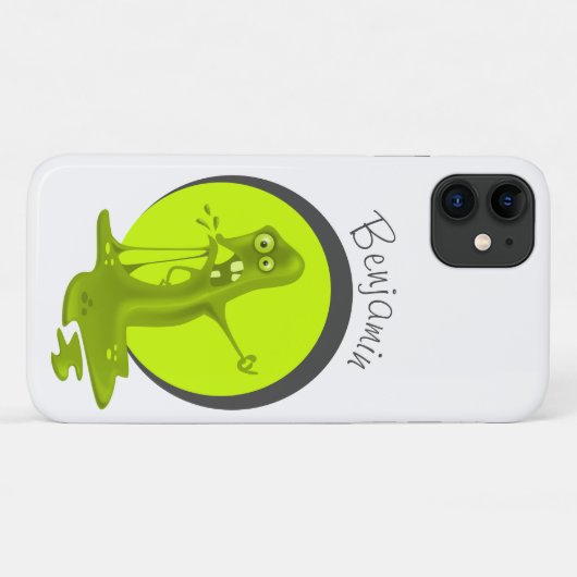 Green Slime Monster Funny Kinder naam Case-Mate iPhone Case (Achterkant (horizontaal))