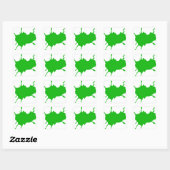 Green Slime Splat Vierkante Sticker (Vel)