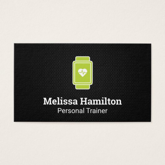 Green Smart Watch | Hartmeetmonitor | Netwerk Visitekaartje (Voorkant)