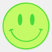 Green Smile One Happy Dude/Gal Verjaardag Stickers (Voorkant)
