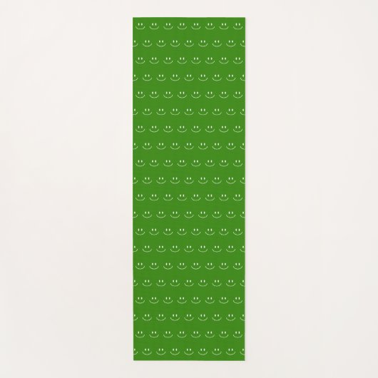 Green Smile Pattern Yoga Mat (Voorkant)