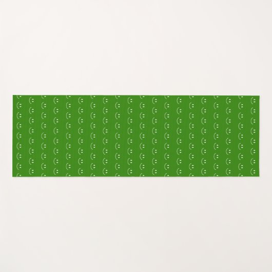 Green Smile Pattern Yoga Mat (Voorkant (horizontaal))