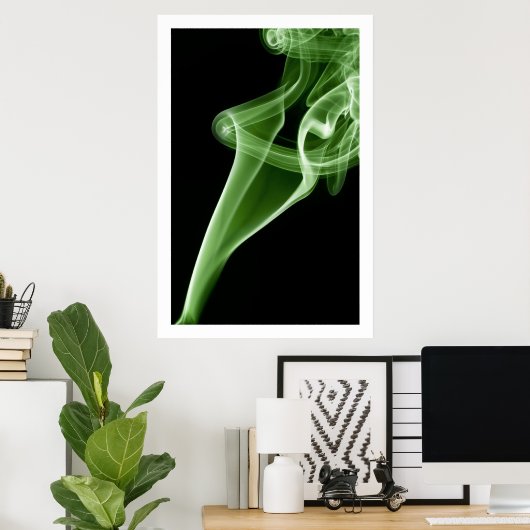 Green Smoke Art Poster (Thuiskantoor)
