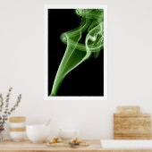 Green Smoke Art Poster (Keuken)