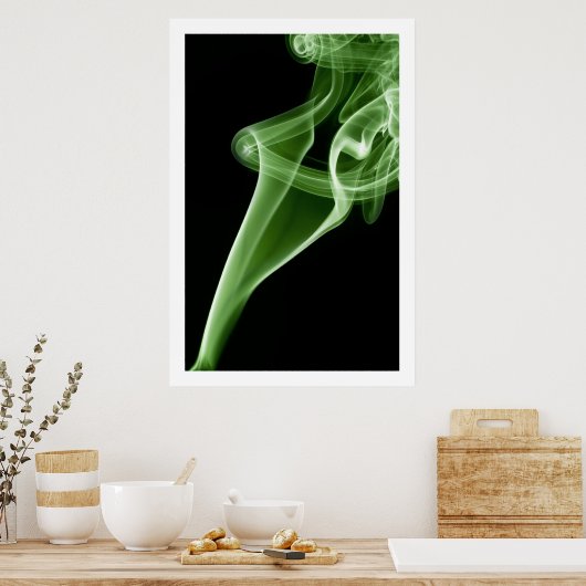 Green Smoke Art Poster (Keuken)