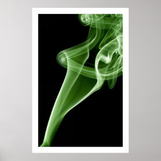 Green Smoke Art Poster