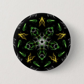 Green Smoke Mandala Design Ronde Button 5,7 Cm