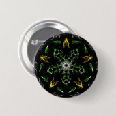Green Smoke Mandala Design Ronde Button 5,7 Cm (Voorkant /achterkant)