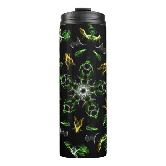 Green Smoke Mandala Design Thermosbeker (Voorkant)