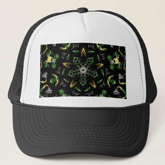 Green Smoke Mandala Design Trucker Pet (Voorkant)