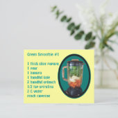 Green Smoothie #1 Briefkaart (Staand voorkant)