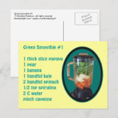 Green Smoothie #1 Briefkaart (Voorkant / Achterkant)