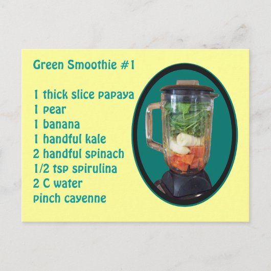 Green Smoothie #1 Briefkaart (Voorkant)