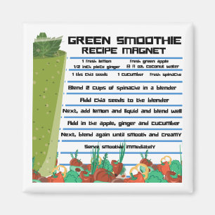 Green Smoothie Recipe Refkoelkast Magnet
