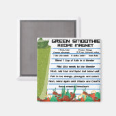 Green Smoothie Recipe Refkoelkast Magnet (Voorkant / Achterkant)