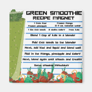 Green Smoothie Recipe Refkoelkast Magnet