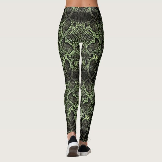 Green Snake print Leggings (Achterkant)