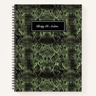 Green Snake print Notitieboek
